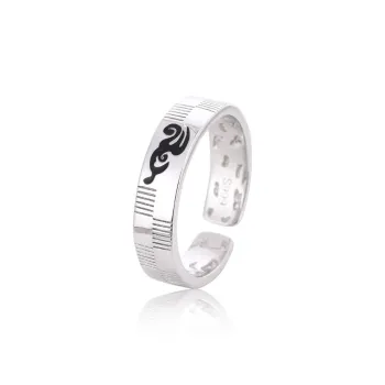 FOREVER MELODY 925 Sterling Silver Rings Men's Silver