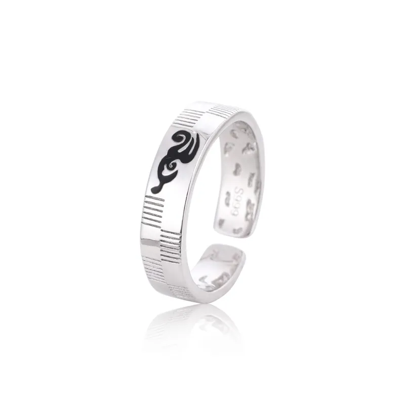 FOREVER MELODY 925 Sterling Silver Rings Men's Silver-0