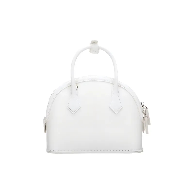 MCM Tracy Visetos Coated Canvas With Leather Shoulder Bag Crossbody Bag Handbag Small Size Women's White-2