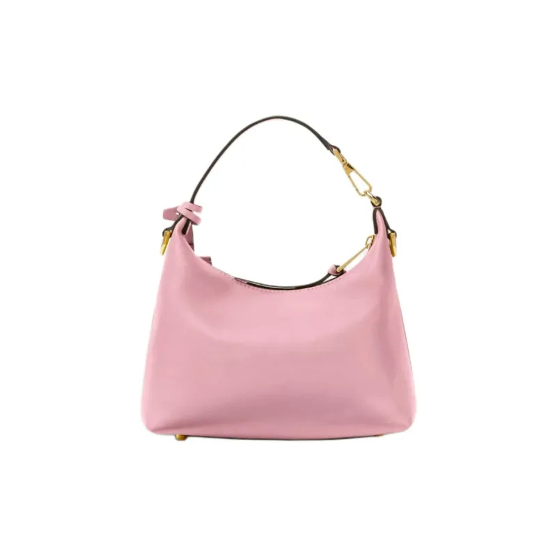 FANSIZHE Tag Lambskin Crescent Bag Shoulder Bag Crossbody Bag Handbag Women's Pink-2