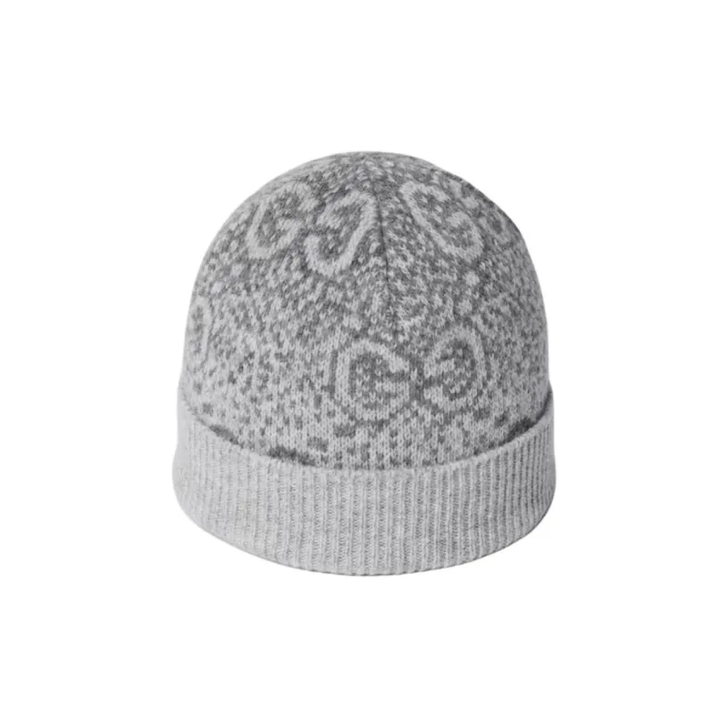 GUCCI Wool, Jacquard Beanies Kids' Gray-1