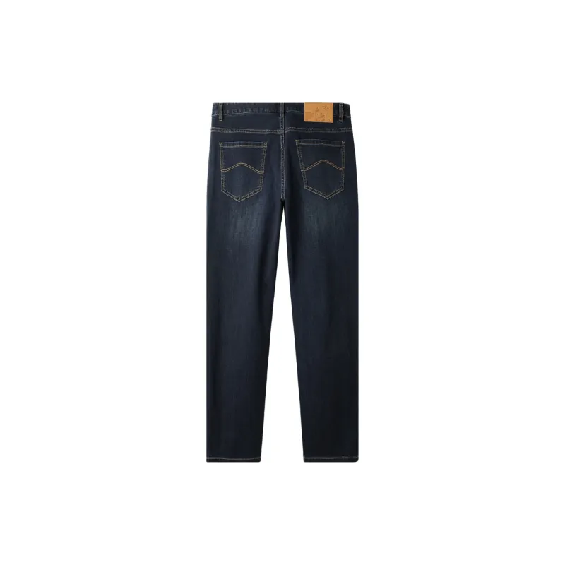 HLA The Mountain Is Not In The High Series Jeans Men's Blue Gray Denim Gradient-1