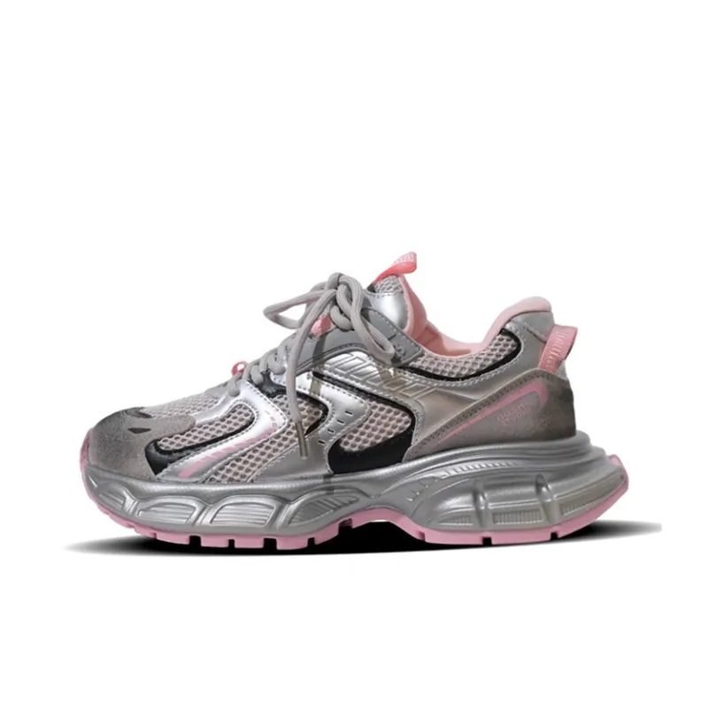 SHUMO Cushioned Anti Slip And Wear Resistant Lightweight Low Top Chunky Sneakers Women's-5