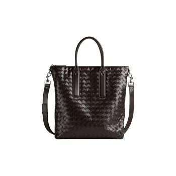 Bottega Veneta Calfskin Tote Bag Shopping Bag Shoulder Bag Crossbody Bag Handbag Men's Fire Red