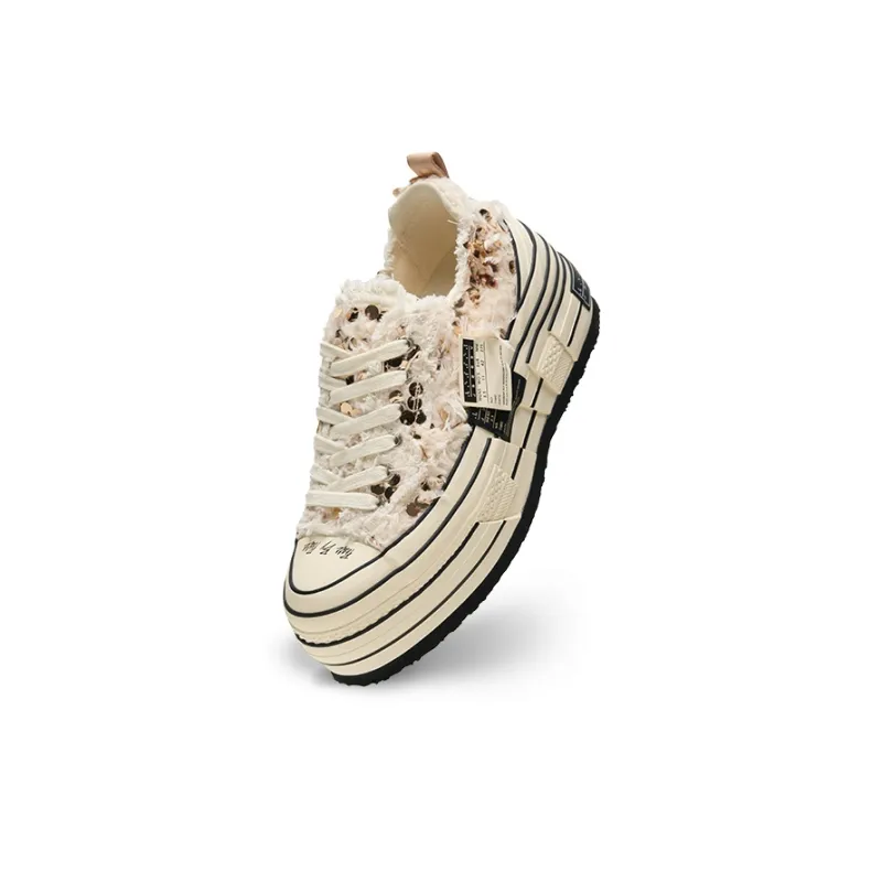 VESSEL Wear Resistant Slip Resistant Low Top Canvas Shoes Unisex Beige-1