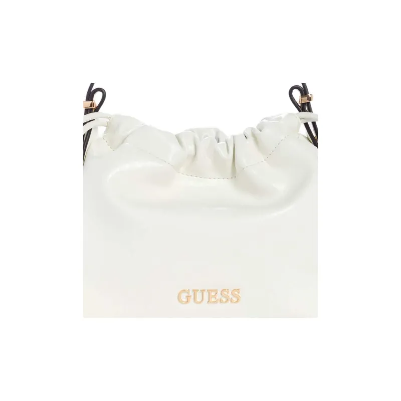 GUESS Artificial Leather Leather Vagabond Handbag Shoulder Bag Small Size Women's White-4