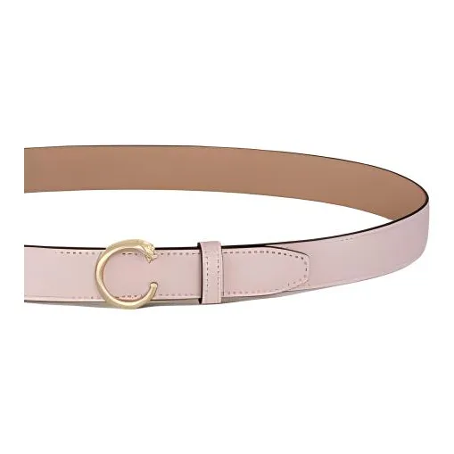CARTIER Calfskin Leather Belts Women's Pink Width: 2.5CM-2