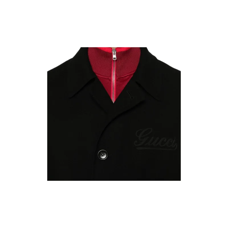 GUCCI Collared Button Up Coat-5
