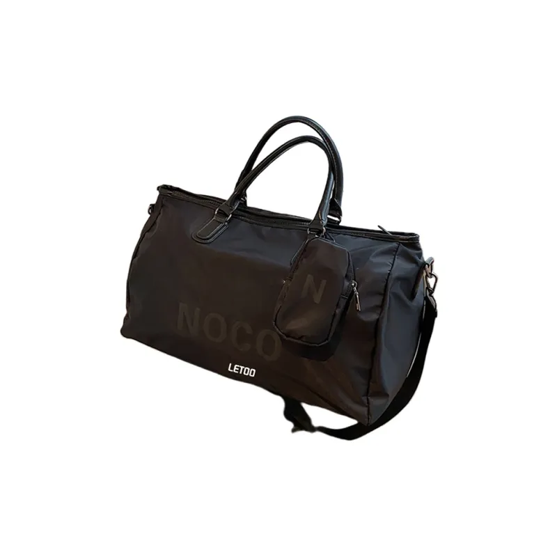 LETOO Polyester Women's Travel Bag Gym Bag Medium Size Unisex Gray/Black-4