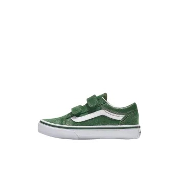 Vans Slip-Resistant Cushioning Low-Top Kids' Skateboarding Shoes Green/White Kids'