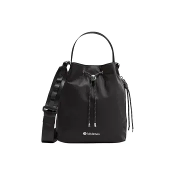 Lululemon Recycled Nylon Bucket Bag, Shoulder Bag, Crossbody Bag, Handbag Women's Black