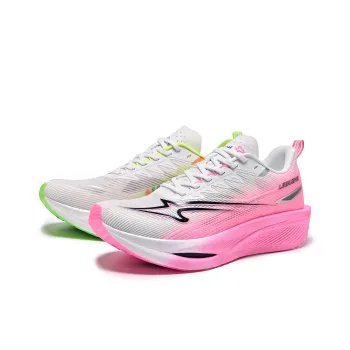 LEBUZHE Low Top Running Shoes Unisex Cherry Blossom Lime Mismatched