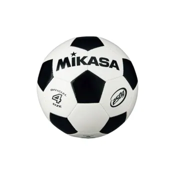 MIKASA Size 4 Soccer Machine Stitched Soccer Ball Kids' Black White