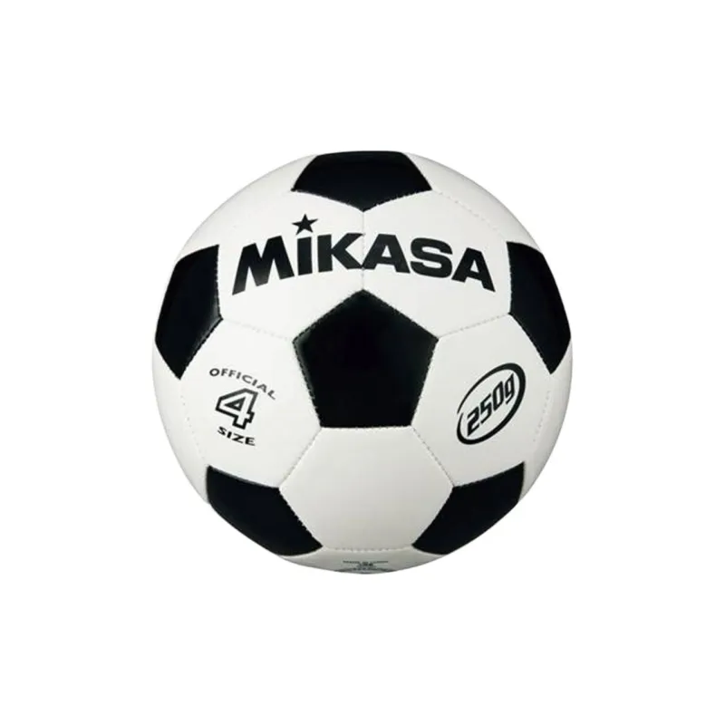 MIKASA Size 4 Soccer Machine Stitched Soccer Ball Kids' Black White-0