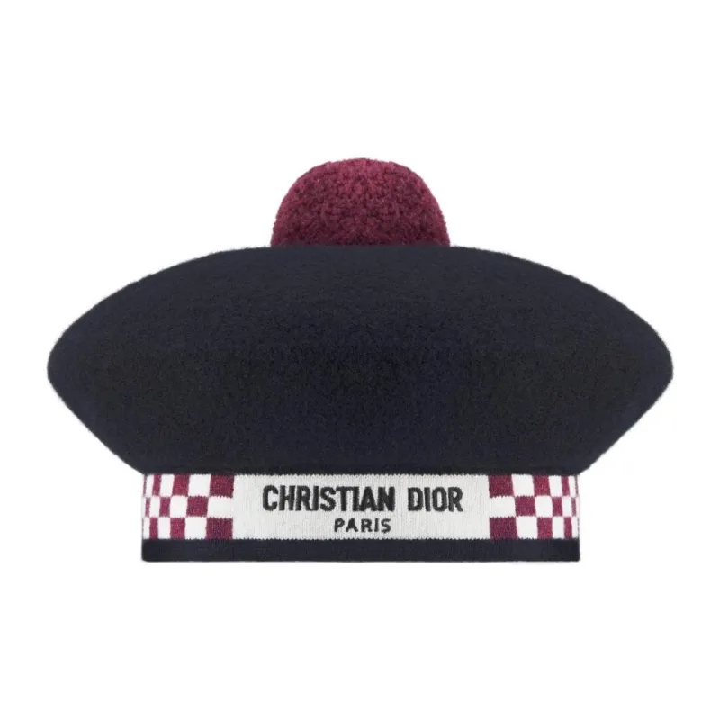 DIOR Lambswool Hats & Caps Women's Black-0