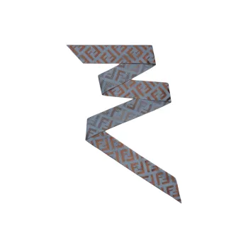 FENDI Mulberry Silk Scarves Women's Light Blue