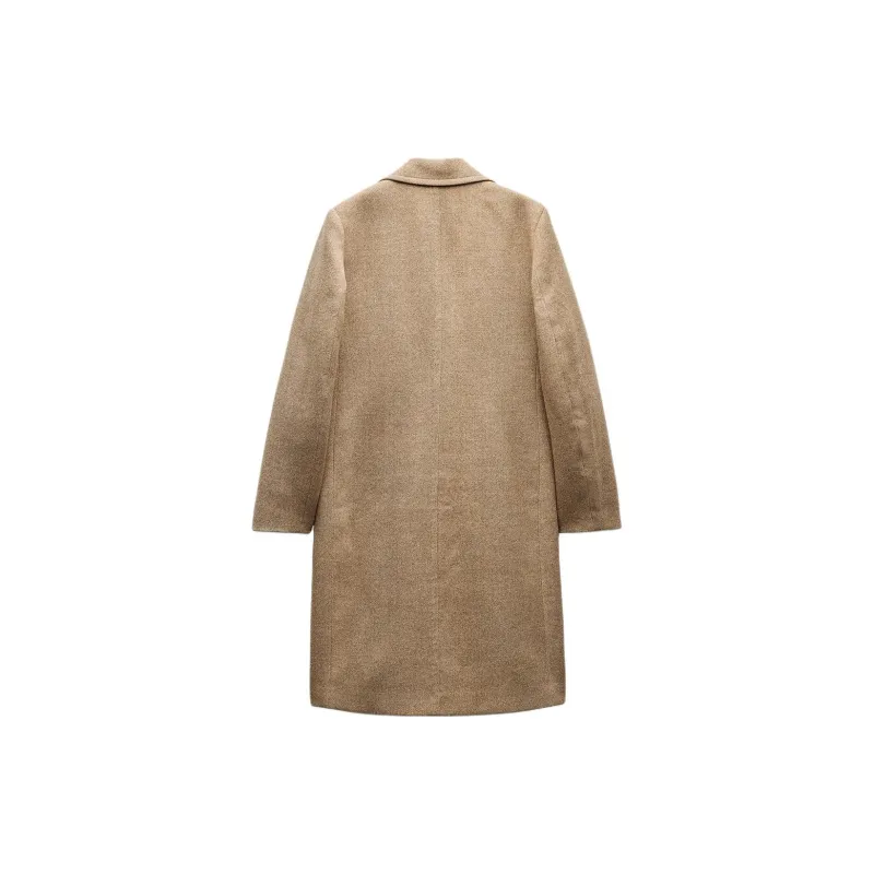 ZARA Coats Women's Brown-1