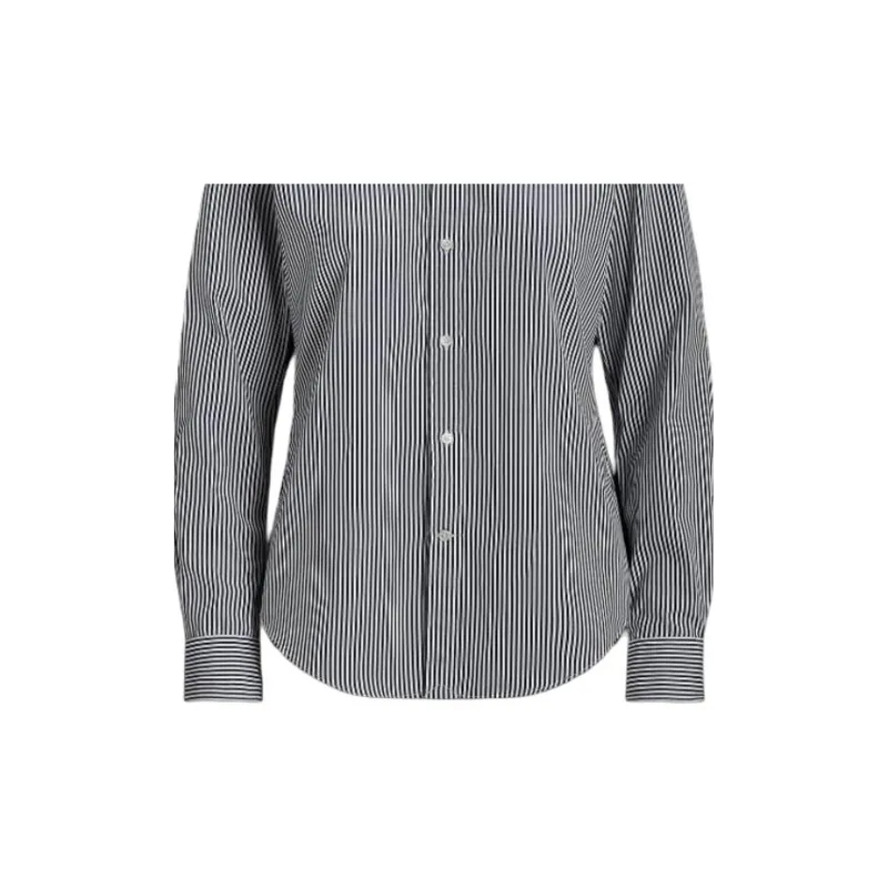 Polo Ralph Lauren Striped Cotton Shirt Women's Black-5