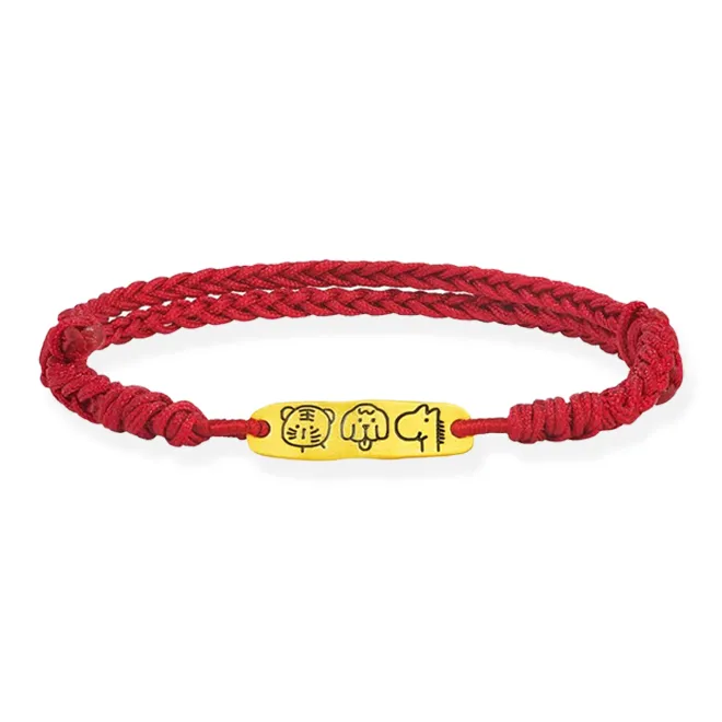 Zheng Tai Fook Gold Bracelet Unisex-5