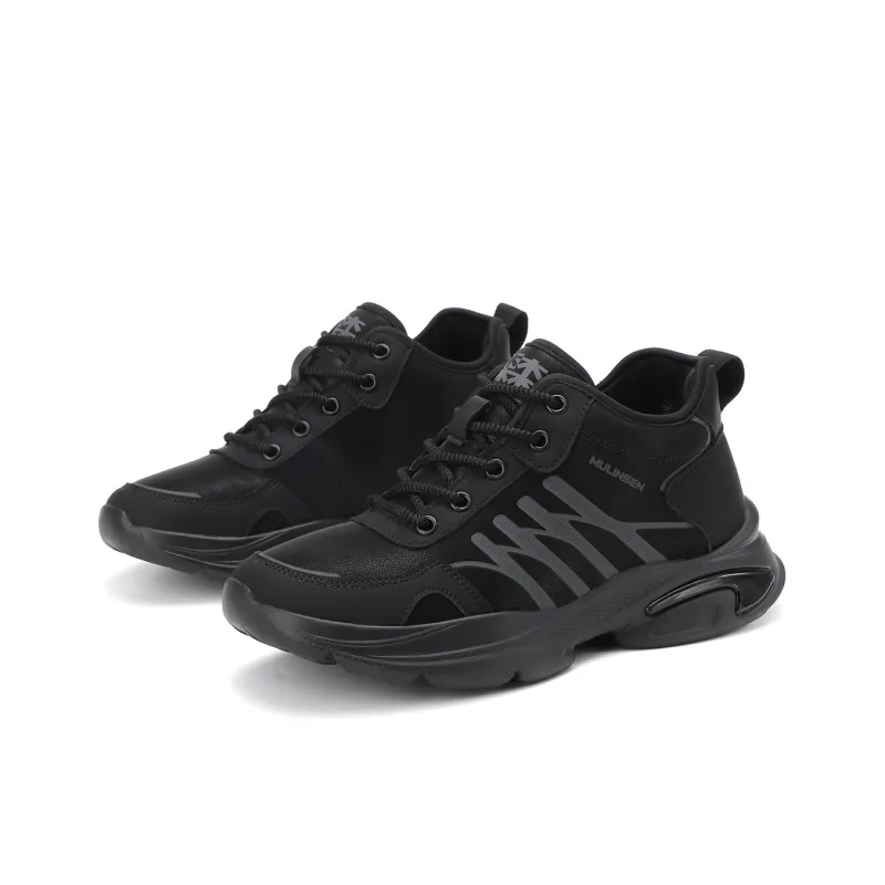 Mulinsen Warm Low Top Chunky Sneakers Men's Black Gray Color-1