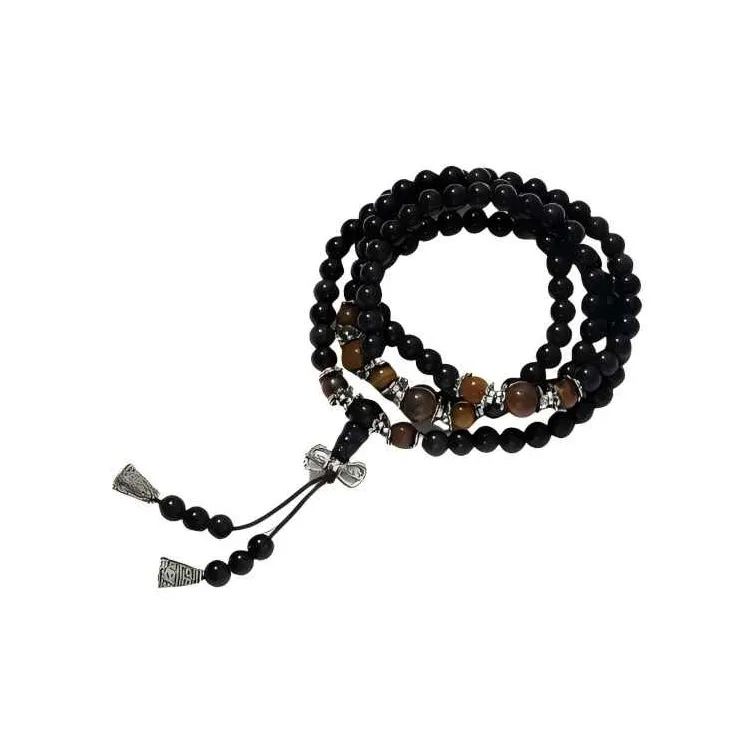 HAOYINFANG Obsidian Bracelets Men's-1