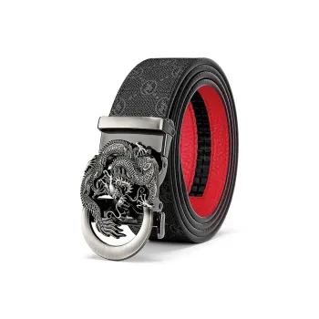 FAIRWHALE Pvc Leather Belts Men's Width 3.5CM