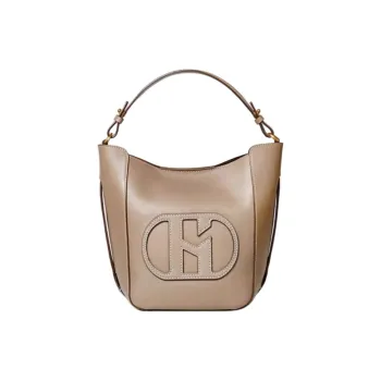 HAZZYS Cow Leather Shoulder Bag Crossbody Bag Handbag Medium Size Women's Elephant Gray/Green