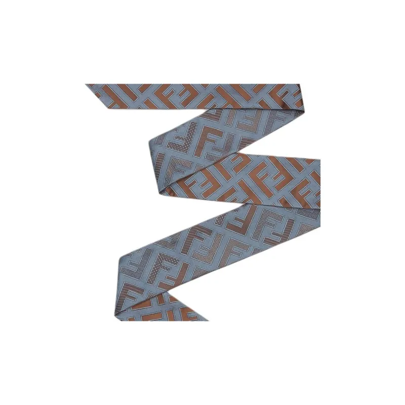 FENDI Mulberry Silk Scarves Women's Light Blue-2