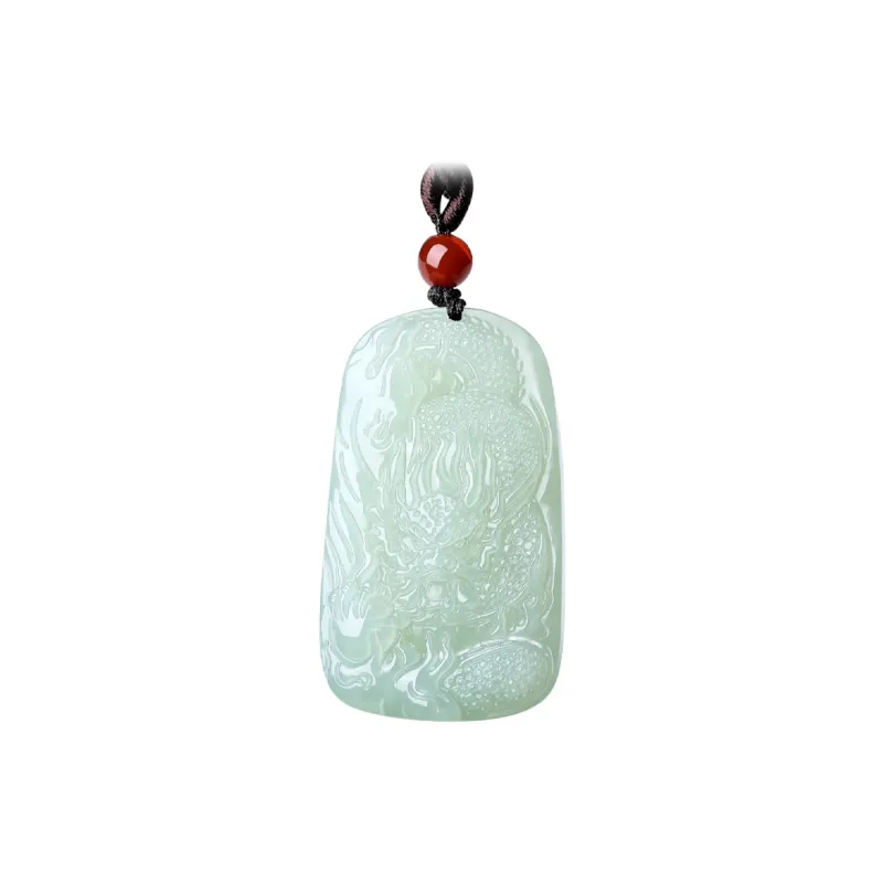 LAOMIAO Hetian Jade Pendants Pale Greenish White Jade Unisex-0