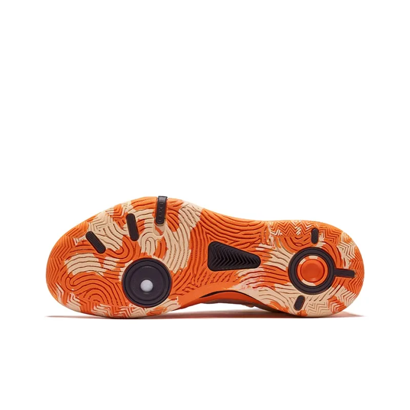 Erke Basketball Shoes Men Low Top Cinnamon Citrus Orange-4