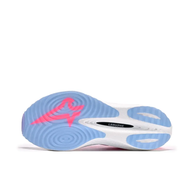 LEBUZHE Low Top Running Shoes Unisex Sky Blue Glamor Pink-4