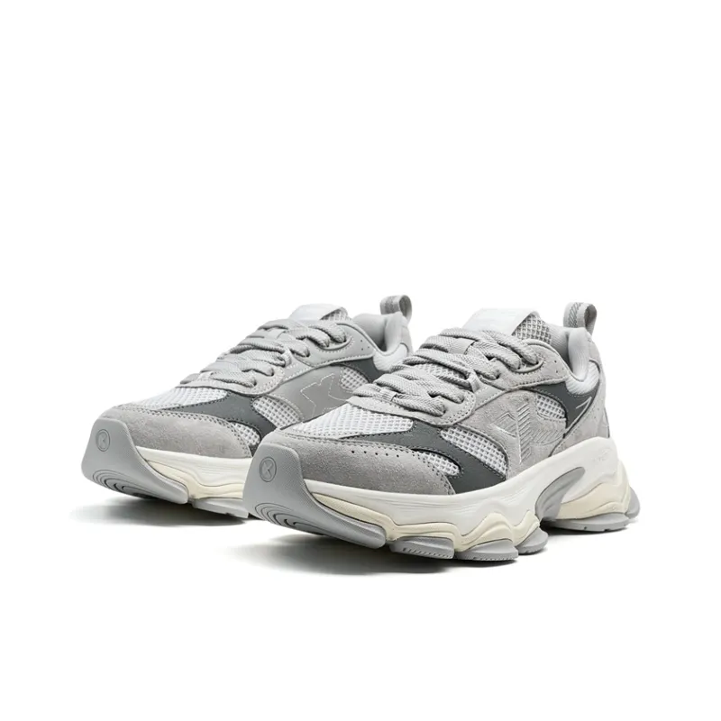 XTEP Shanhai Collection Wear Resistant Low Top Casual Shoes Men's Elegant Gray/Phantom Gray-4