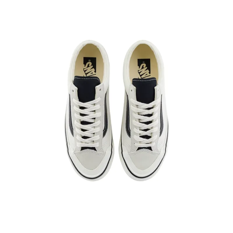 Vans Anti Slip Wear Resistant Low Top Skateboard Shoes Unisex White Black-2