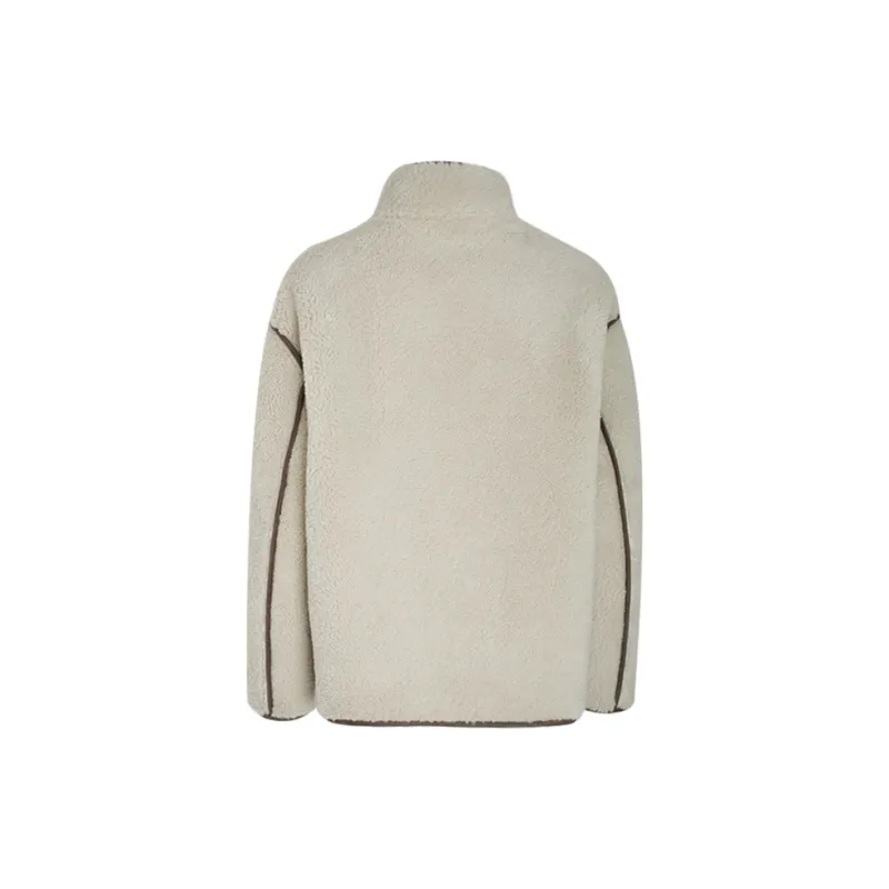 Little Pull Velvet feel Coat Women's Coffee-3
