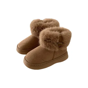 SHIGUDE Cotton Home Slippers Women's Light Brown