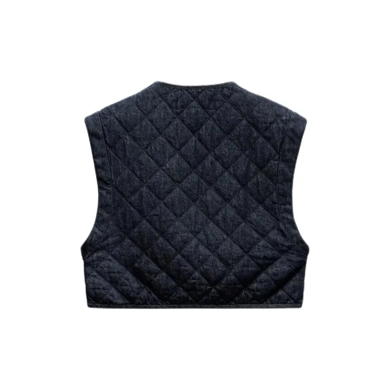 ZARA Vests Women's Blue-1