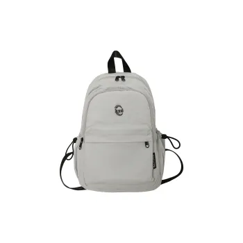 LUVISTRUE Nylon Backpacks Medium Size Unisex Gray/Ecru/Black/Khaki
