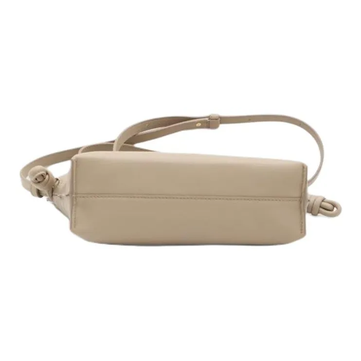 LOEWE Flamenco Calfskin Clutch Bag Over The Shoulder Mini Women's Beige-2