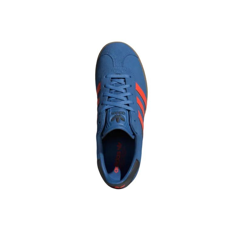 Adidas Originals GAZELLE Anti Slip Wear Resistant Low Top Kids' Skateboarding Shoes Blue/Orange/Black Teenagers-3