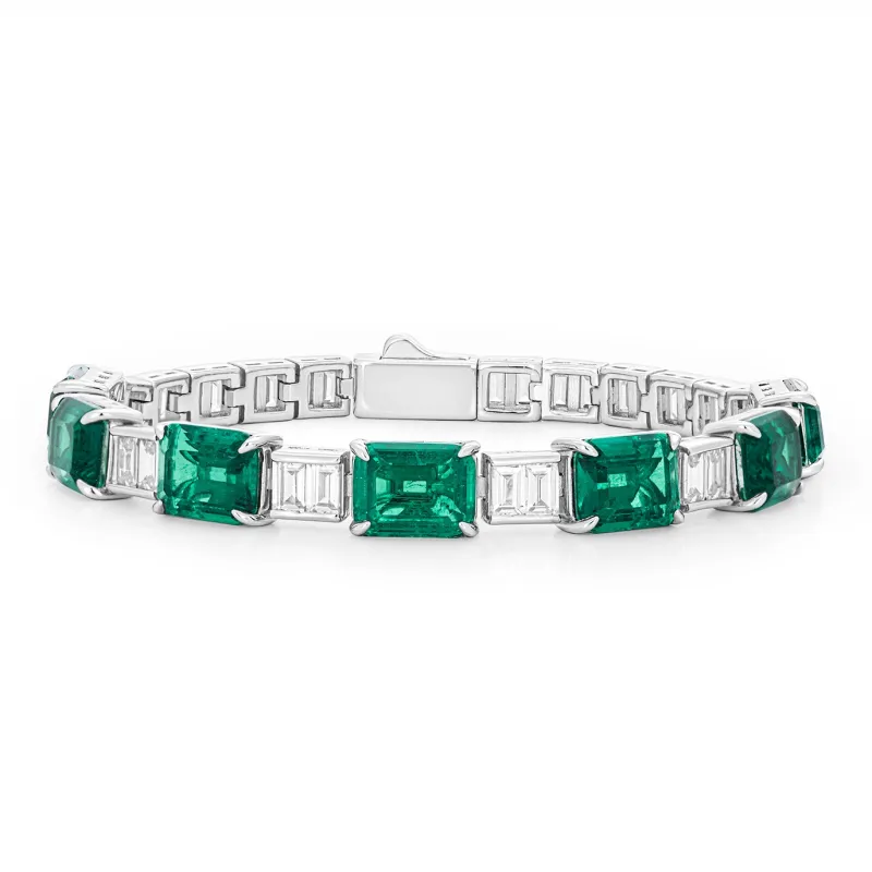 GAONAS 925 Sterling Silver, Synthetic Cubic Zirconia Bracelets Women's-0
