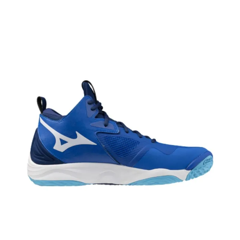 Mizuno Wave Momentum 3 Mid 'Blue White'-1
