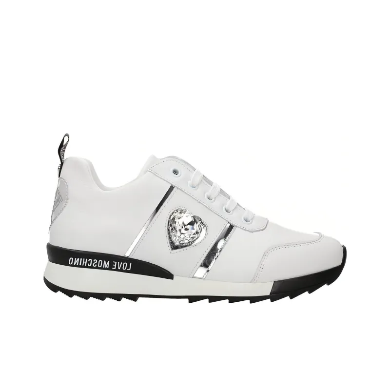 LOVE MOSCHINO Cushioning, Wear Resistant Low Top Sports Casual Shoes Women's White-1