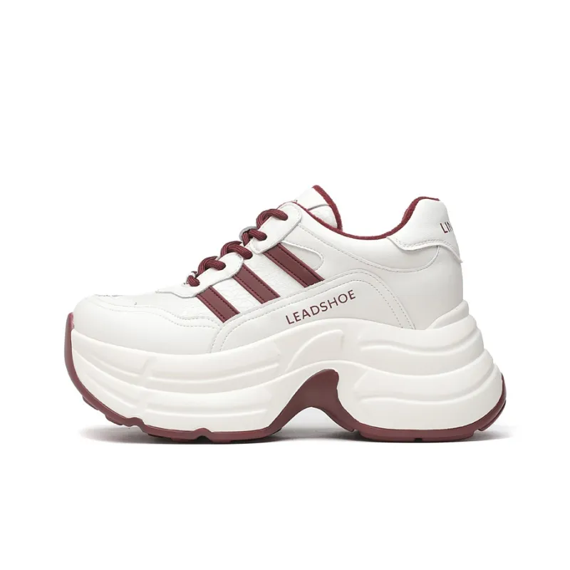 LINGPAO Slip Resistant Low Top Chunky Sneakers Women's-5