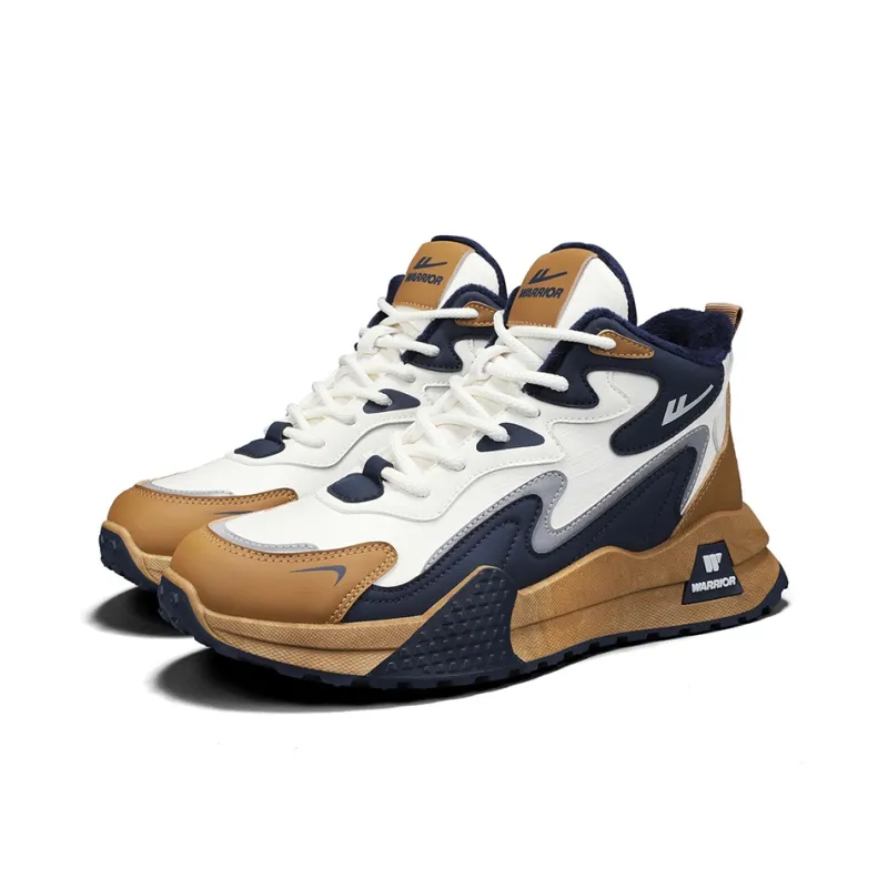 Warrior Warm Wear-Resistant Slip-Resistant High-Top Casual Shoes Men's-2
