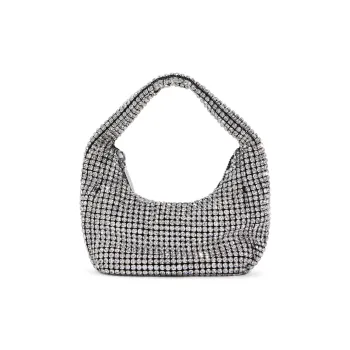 CHARLES&KEITH Artificial Crystal Handbag Small Size Women's Silver