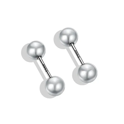Danfu 999 Fine Silver Stud Earrings Women's-0