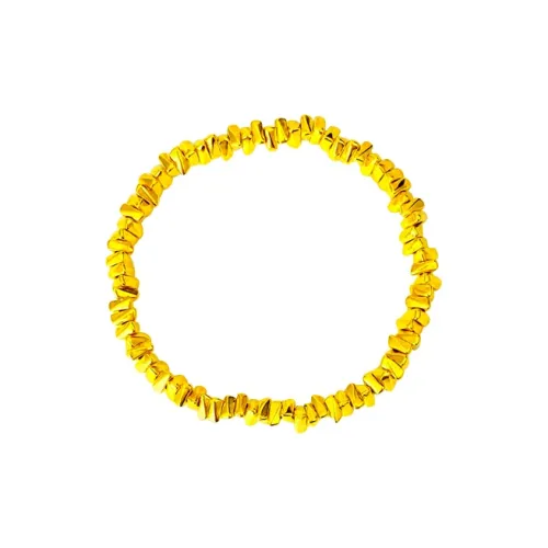 NAITANG Geometric Triangular Gold Dust 3D Hard Gold Elastic String Solid Gold Priced In Gram Gold Bracelet Unisex