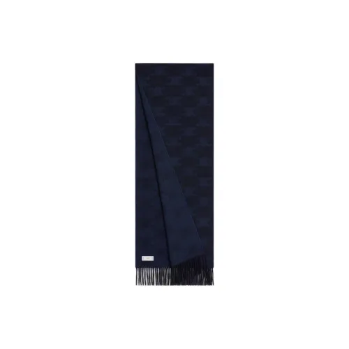 CELINE Cashmere Knit Scarves Men's Dark Blue