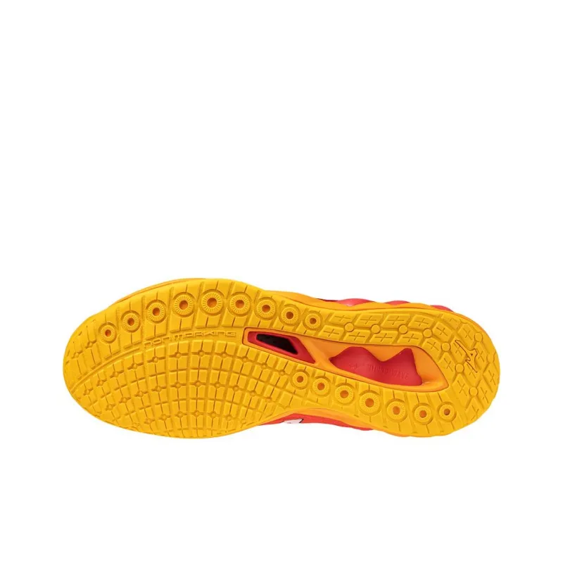 Mizuno Wave Luminous 2 Anti-Slip Wear-Resistant Low-Top Training Shoes Unisex Red White-3