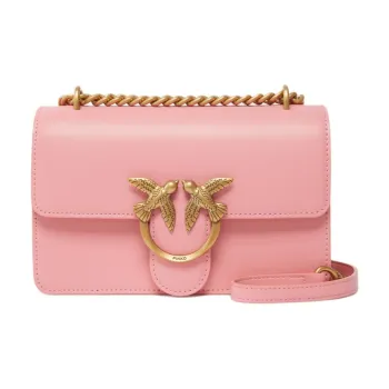PINKO Love Bag Polyamide Crossbody Bag, Shoulder Bag Mini Women's Pink